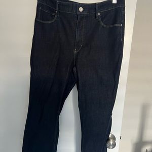 White House Black Market boot cut crop Indigo color jeans size 12